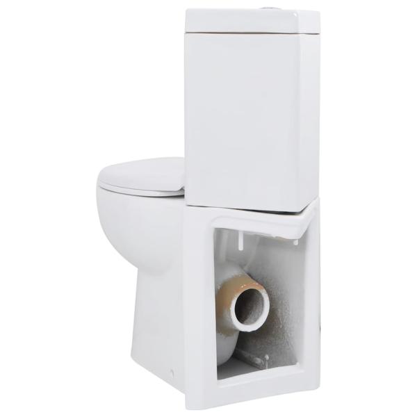 Toilette für Ecke Keramik Weiß