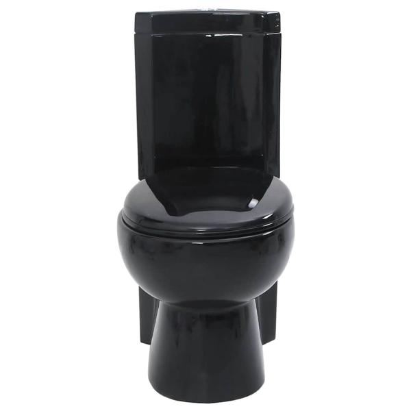 Toilette für Ecke Keramik Schwarz