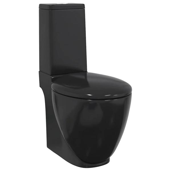 Toilette Rund Keramik Schwarz
