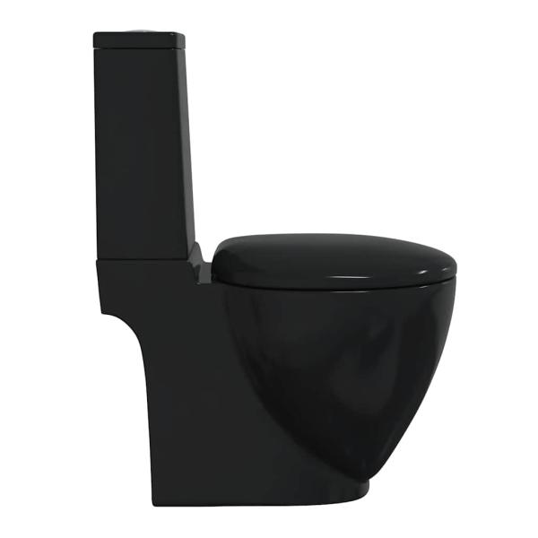 Toilette Rund Keramik Schwarz