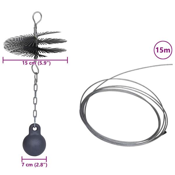 Runde Kaminreinigungsbürste Durchmesser 15 cm