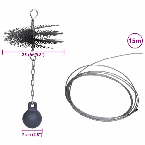 Runde Kaminreinigungsbürste Durchmesser 25 cm