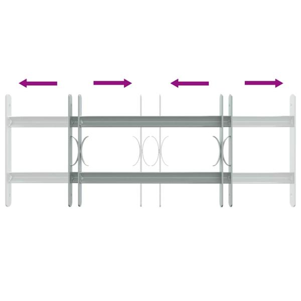 Fenstergitter Verstellbar mit 2 Querstäben 500-650 mm