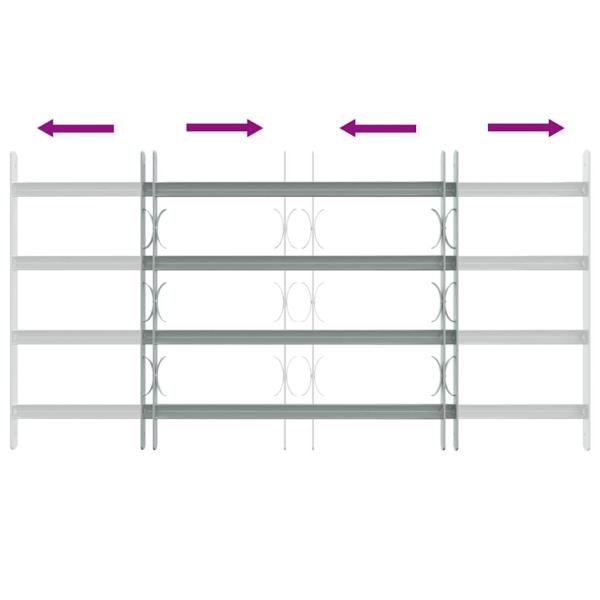 Fenstergitter Verstellbar mit 4 Querstäben 700-1050 mm