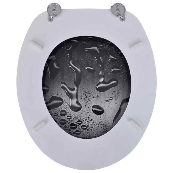 Toilettensitz WC-Sitz MDF Wassertropfen Design