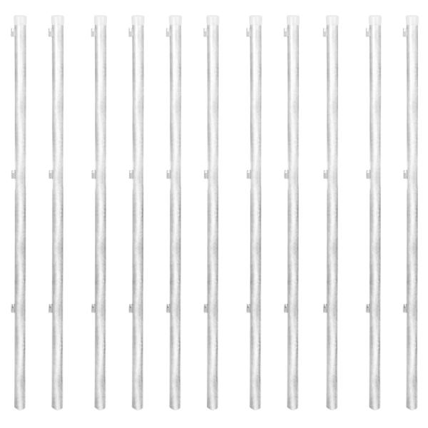 Maschendrahtzaun Pfosten Bodenhülsen Stahl Verzinkt 25x1,5 m