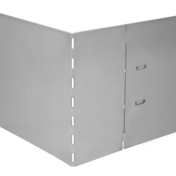 Flexible Rasenkante 5-er Set Verzinkter Stahl 100x14 cm