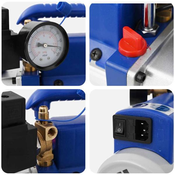 Einstufige Vakuumpumpe mit Manometer 71 L / Min