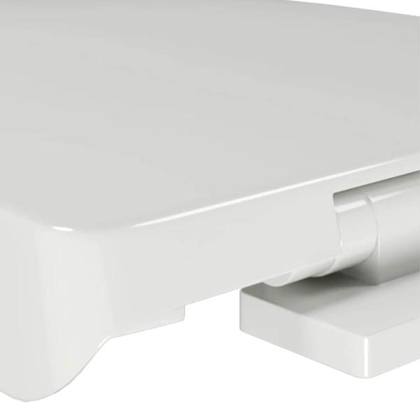 Toilettensitz mit Absenkautomatik Weiß Quadratisch