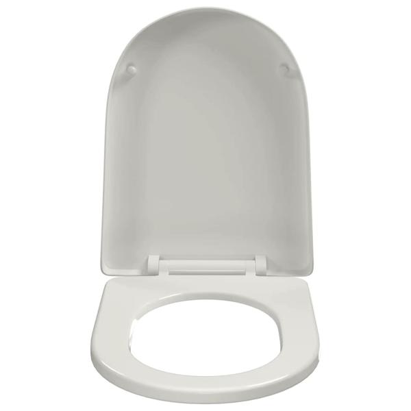 Toilettensitz mit Absenkautomatik Weiß Quadratisch