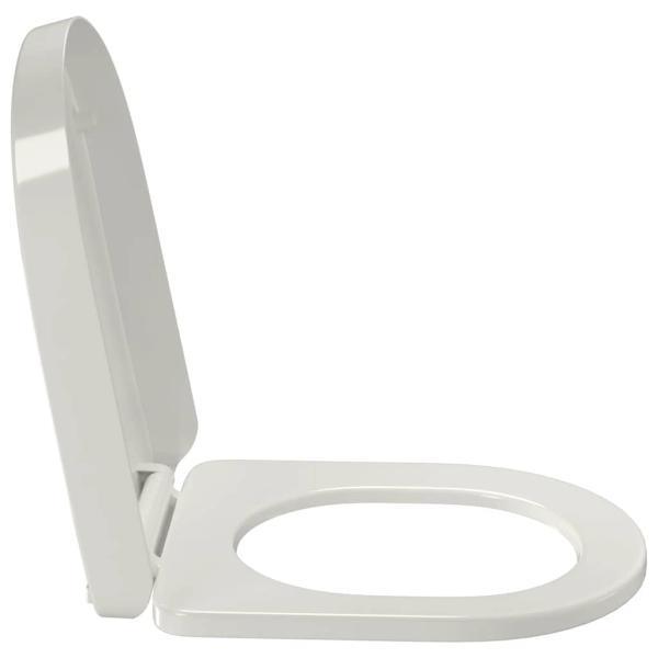Toilettensitz mit Absenkautomatik Weiß Quadratisch