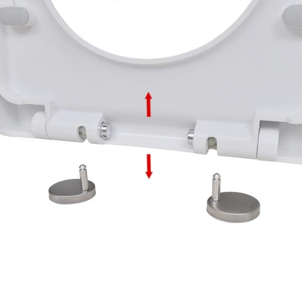 Toilettensitz mit Absenkautomatik und Quick-Release Weiß Eckig