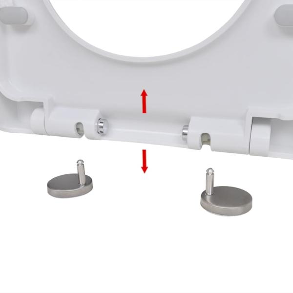 Toilettensitz mit Absenkautomatik und Quick-Release Weiß Eckig 