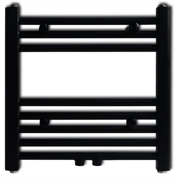Handtuchheizkörper Warmwasser Gerade Schwarz 480x480 mm