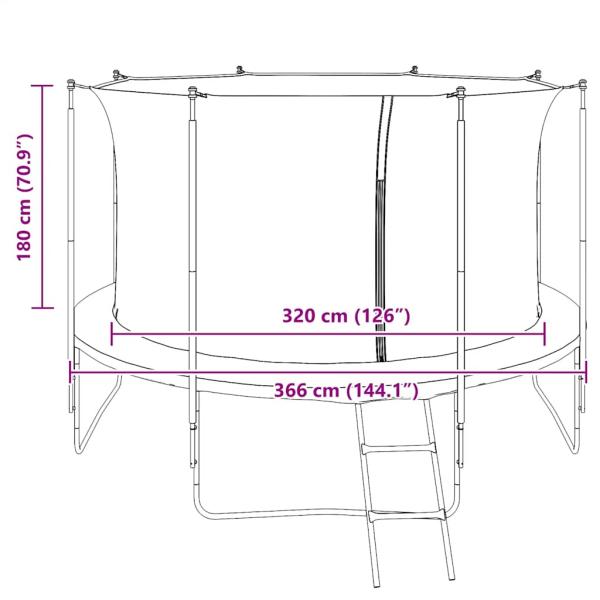 Sicherheitsnetz für 3,66 m Runde Trampoline