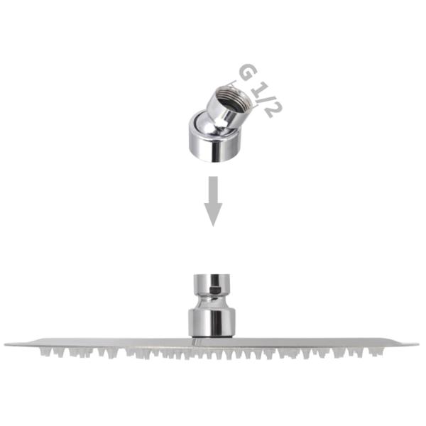 Regenbrause Edelstahl 25 cm Rund