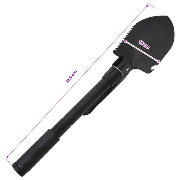 Klappspaten Karbonstahl Schwarz