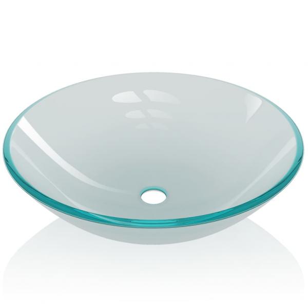 Waschbecken Hartglas 42 cm Mattiert