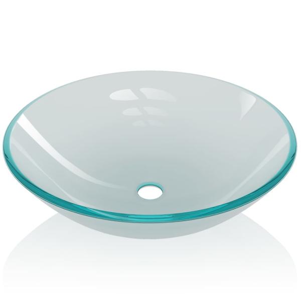 Waschbecken Hartglas 42 cm Mattiert