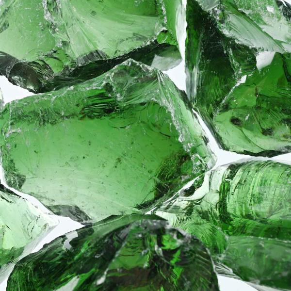 Gabionensteine aus Glas Grün 60-120 mm 25 kg