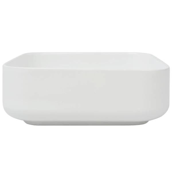 Waschbecken Quadratisch Keramik Weiß 39x39x13,5 cm
