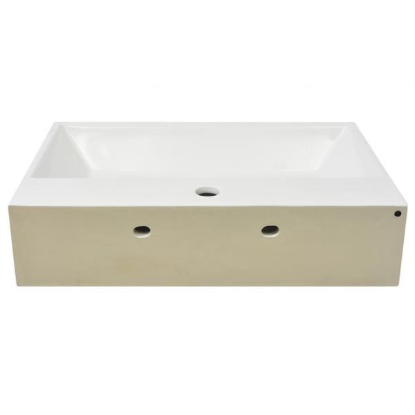 Waschbecken mit Hahnloch Keramik Weiß 60,5x42,5x14,5 cm