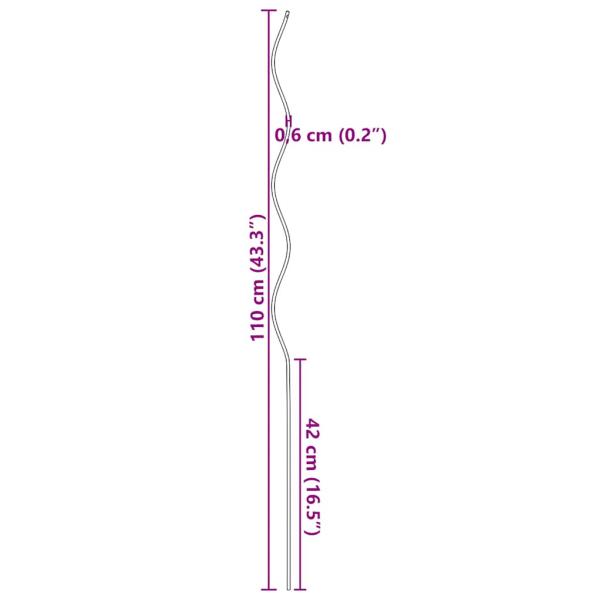 Tomaten-Spiralstäbe 50 Stk. 110 cm Verzinkter Stahl