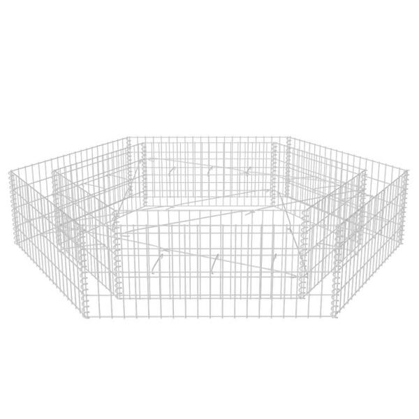 Sechseckiges Gabionen-Hochbeet 200x173x40 cm