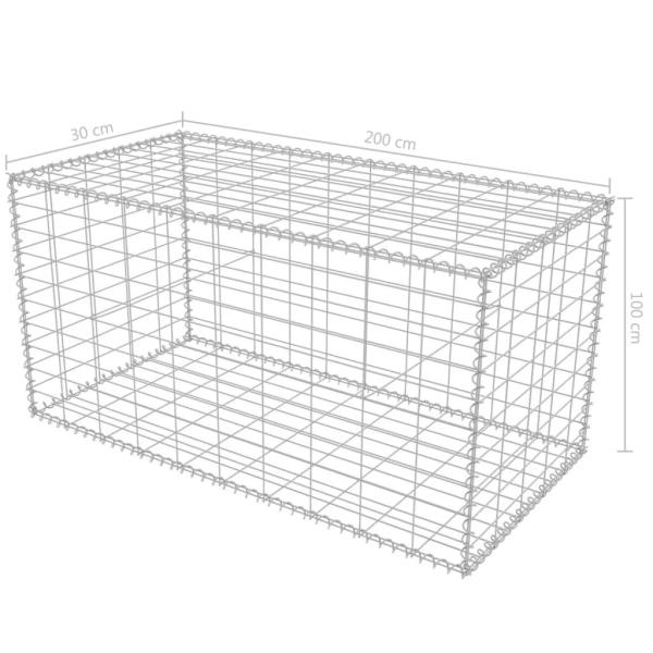 Gabionenkorb Stahl 200×30×100 cm