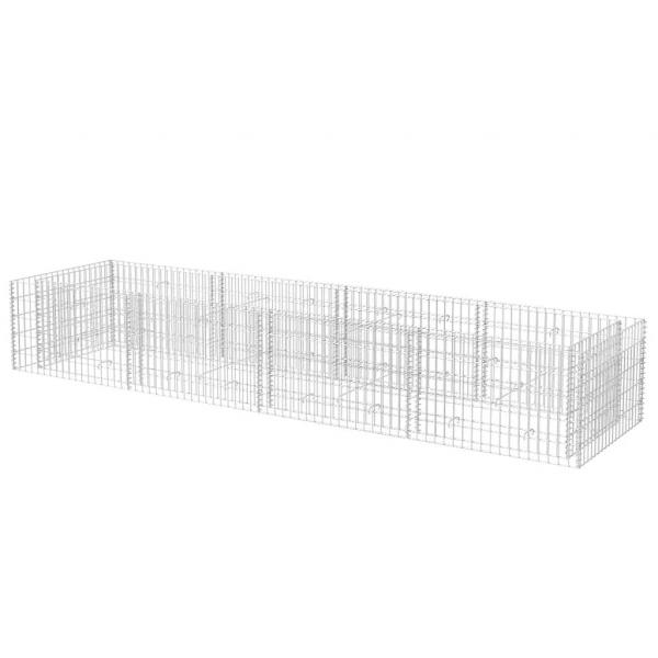 Gabionen-Hochbeet Stahl 360×90×50 cm
