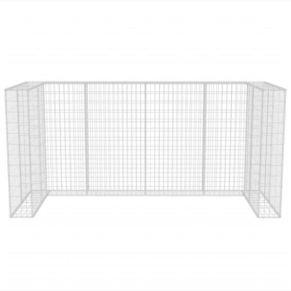 Gabionen-Mülltonnenverkleidung für 3 Tonnen Stahl 250x100x120cm 
