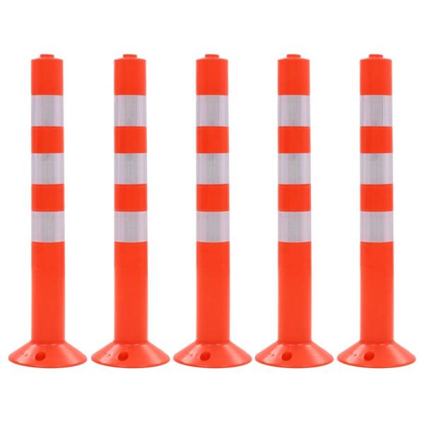 ARDEBO.de - Verkehrspoller 5 Stk. Kunststoff 75 cm