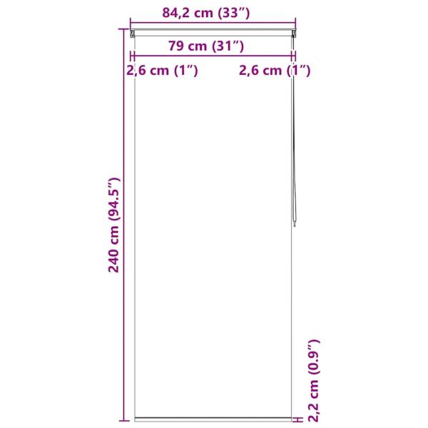 Duschrollo 80x240 cm Quadratmuster