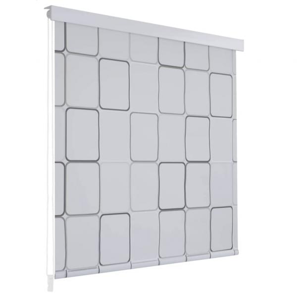 ARDEBO.de - Duschrollo 100x240 cm Quadratmuster
