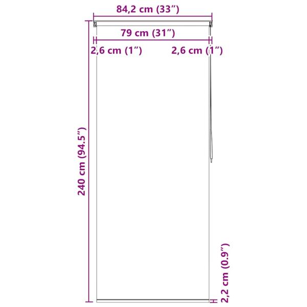 Duschrollo 80x240 cm Kreismuster