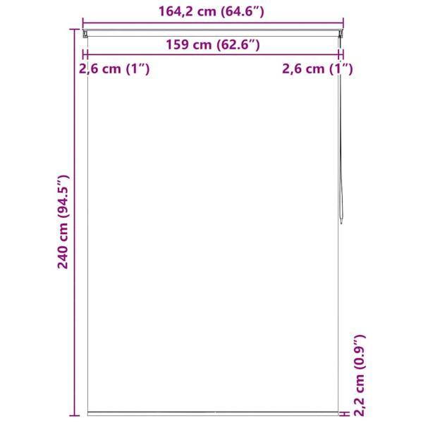 Duschrollo 160x240 cm Kreismuster