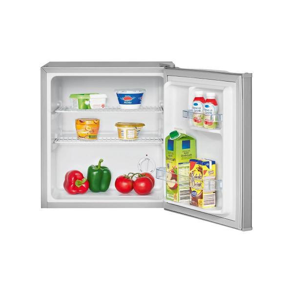 Bomann KB 7346 Mini-Kühlschrank, 42 L, 2 Gitterablagen, Edelstahl-Optik