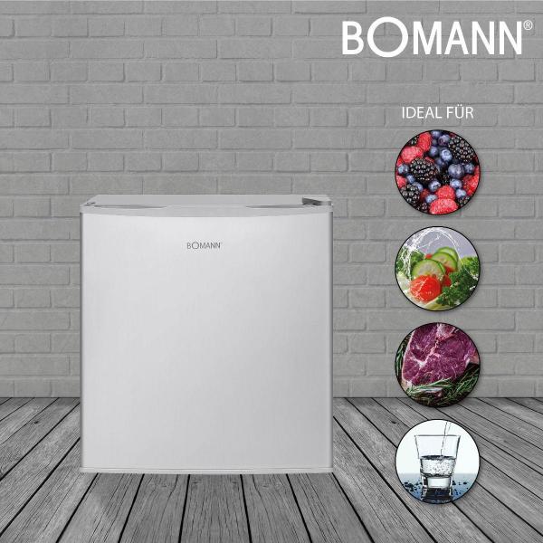 Bomann KB 7346 Mini-Kühlschrank, 42 L, 2 Gitterablagen, Edelstahl-Optik