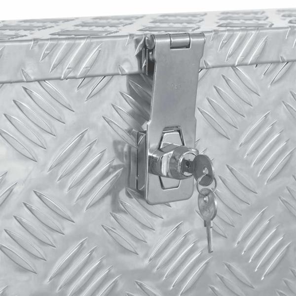 Aluminiumkiste 80,5×22×22 cm Silbern