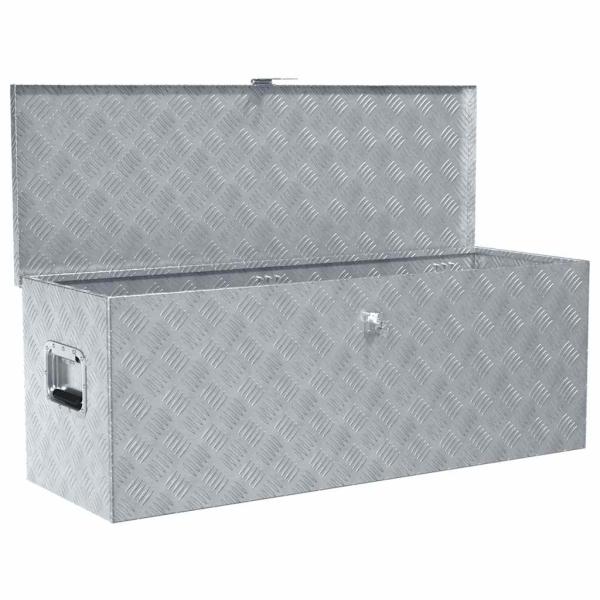 Aluminiumkiste 110,5×38,5×40 cm Silbern 