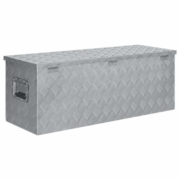 Aluminiumkiste 110,5×38,5×40 cm Silbern 