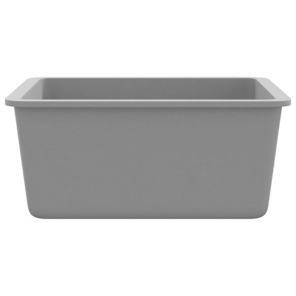 Granitspüle Einzelbecken Grau