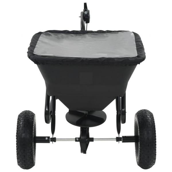 Handstreuwagen Salzstreuer zum Ziehen PVC Stahl 125x74x79cm 45L