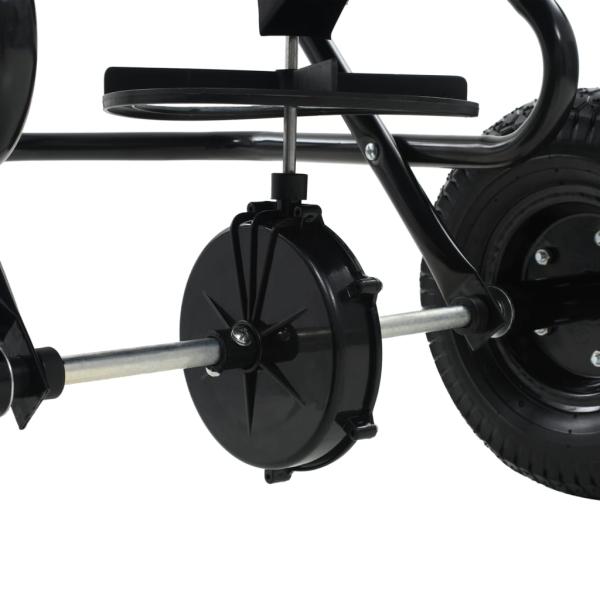 Handstreuwagen Salzstreuer zum Ziehen PVC Stahl 125x74x79cm 45L