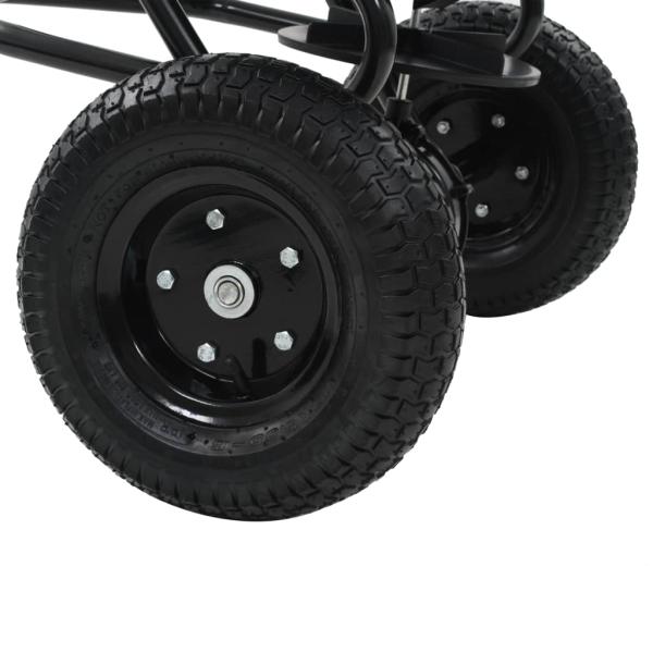 Handstreuwagen Salzstreuer zum Ziehen PVC Stahl 125x74x79cm 45L