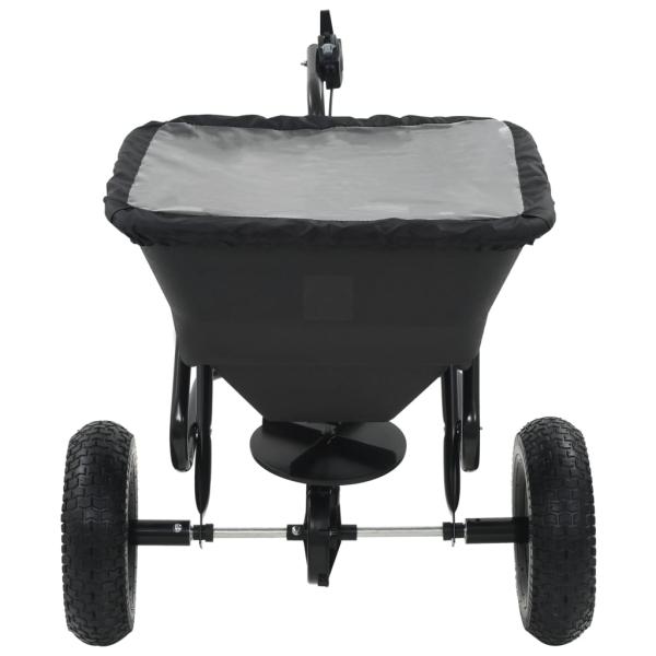 Handstreuwagen Salzstreuer zum Ziehen PVC Stahl 125x74x79cm 45L