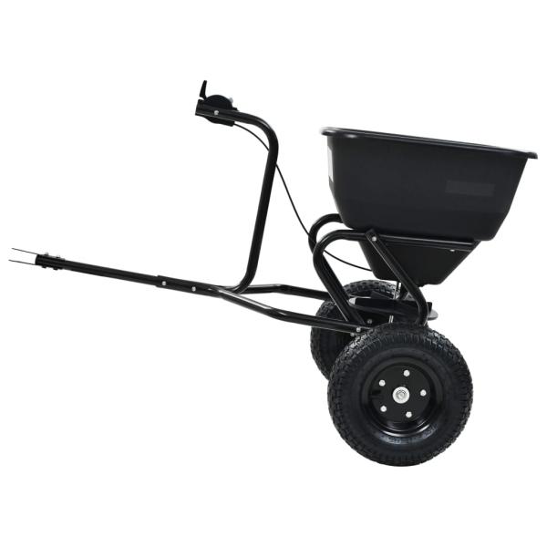 Handstreuwagen Salzstreuer zum Ziehen PVC Stahl 125x74x79cm 45L