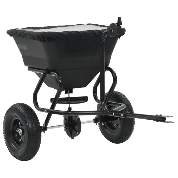Handstreuwagen Salzstreuer zum Ziehen PVC Stahl 125x74x79cm 45L