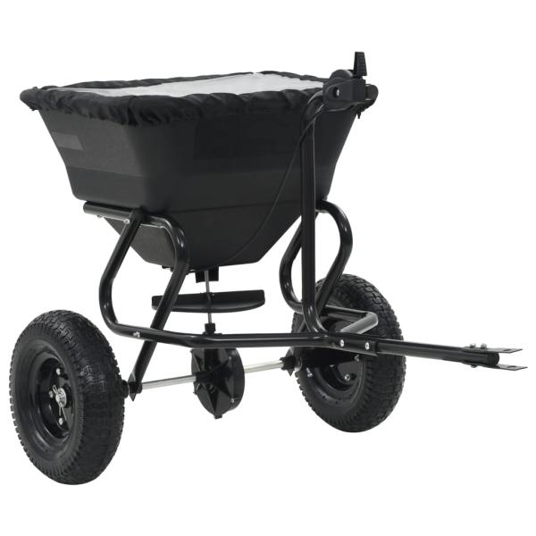 Handstreuwagen Salzstreuer zum Ziehen PVC Stahl 125x74x79cm 45L