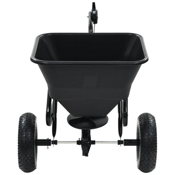 Handstreuwagen Salzstreuer zum Ziehen PVC Stahl 125x74x79cm 45L